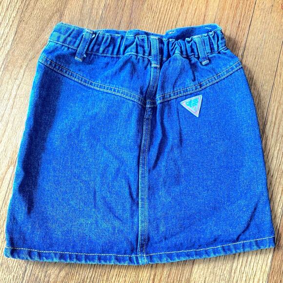 Vintage  GUESS Denim Kids Skirt Made in USA 6y 100% Cotton Style E01050 - Picture 1 of 10